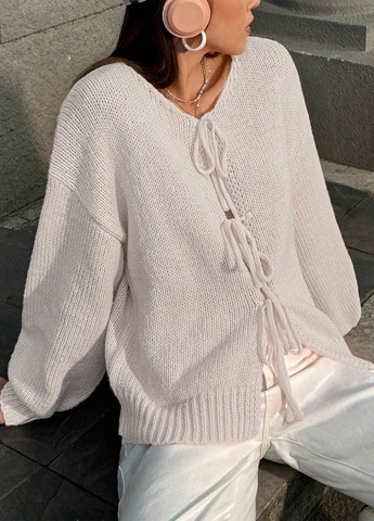 Кремовый демисезонный кардиган SHEIN