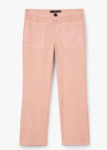 Розовые кэжуал летние прямые брюки Mango