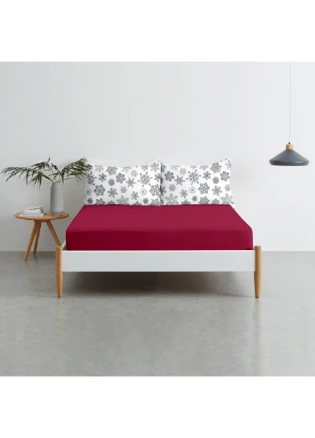 Полуторный комплект RANFORS BORDO SNOWFLAKES GREY (пододеяльник 160х220 см, простынь 155х240 см, наволочка 2 шт 50х70 см) Cosas (251413578)