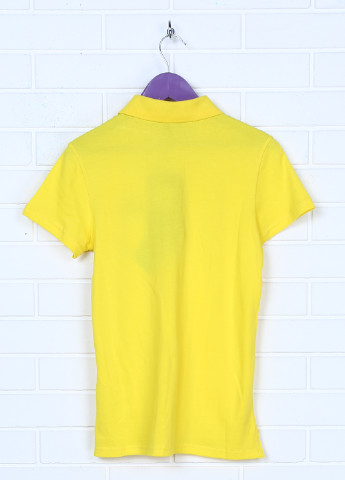 Желтая детская футболка-поло для девочки Guru однотонная