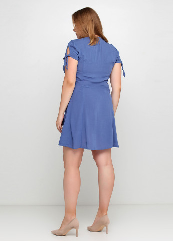Синее кэжуал платье в стиле ампир H&M однотонное