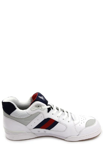 Белые демисезонные мужские кроссовки ralph lauren court mid pro Polo