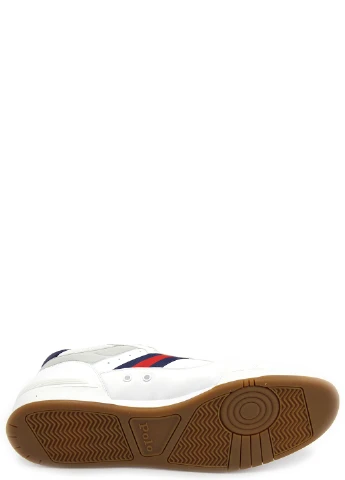 Белые демисезонные мужские кроссовки ralph lauren court mid pro Polo