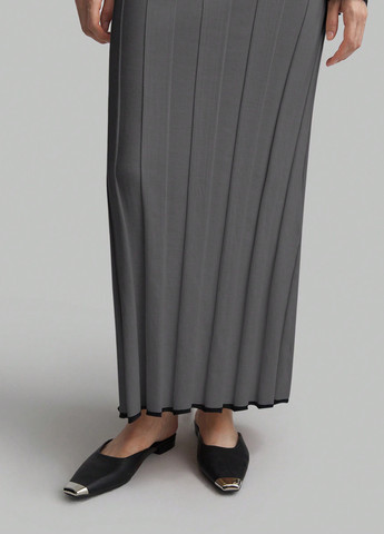 Темно-серое кэжуал платье платье-свитер SHEIN однотонное