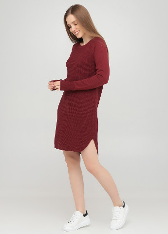 Бордовое кэжуал платье платье-свитер Francesca's однотонное