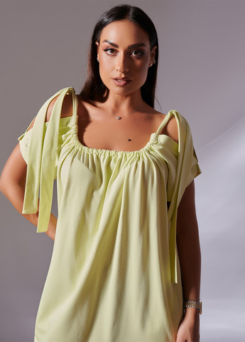 Желтое кэжуал платье а-силуэт LibeAmore однотонное