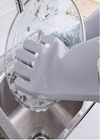 Силиконовые кухонные перчатки губка перчатка для мытья посуды 2шт Grey (21005478) Francesco Marconi (215118346)