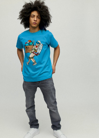 Светло-синяя футболка мужская YAPPI