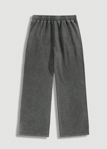 Темно-серые спортивные демисезонные прямые брюки SHEIN