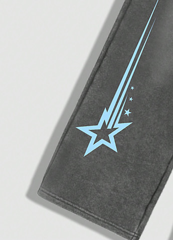 Темно-серые спортивные демисезонные прямые брюки SHEIN