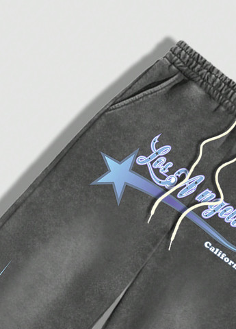 Темно-серые спортивные демисезонные прямые брюки SHEIN