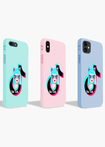 Чехол силиконовый Apple Iphone 8 plus ТикТок (TikTok) (6154-1648) MobiPrint (219491779)