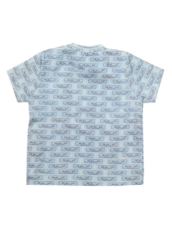 Голубая летняя футболка с коротким рукавом MIMISOL