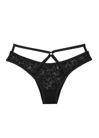 Чорний демісезонний комплект (бюстгальтер, труси) Victoria's Secret