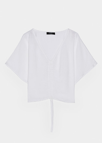 Белая летняя блуза Bershka