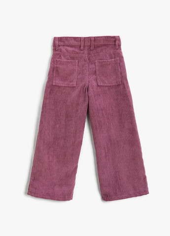 Пурпурные кэжуал демисезонные прямые брюки KOTON