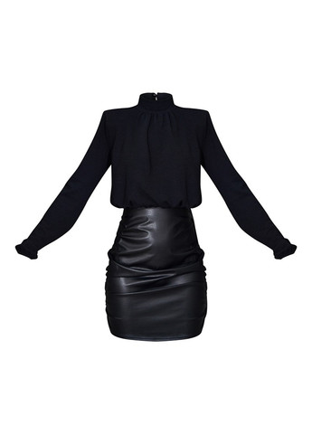 Черное кэжуал платье футляр, платье-водолазка PrettyLittleThing однотонное