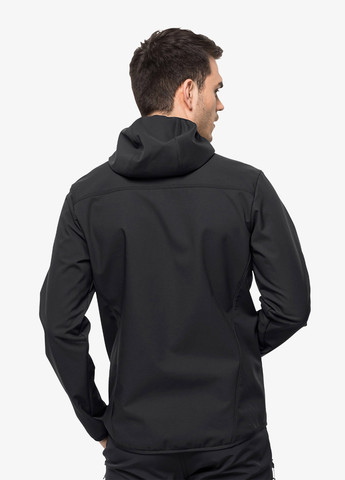 Чорна демісезонна куртка Jack Wolfskin BORNBERG HOODY M