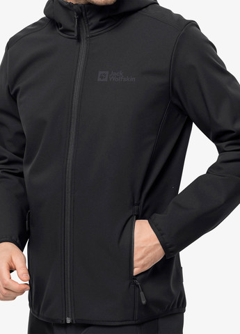 Чорна демісезонна куртка Jack Wolfskin BORNBERG HOODY M