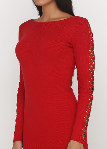 Красное кэжуал платье Colynn однотонное