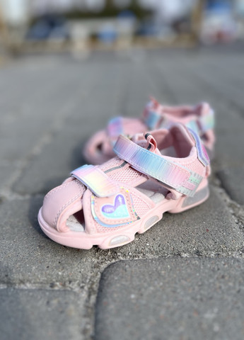 Розовые босоножки Tom.M с перфорацией, с тиснением