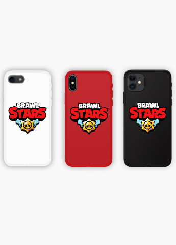 Чехол силиконовый Apple Iphone X Лого Бравл Старс (Logo Brawl Stars) (6129-1000) MobiPrint (219283915)