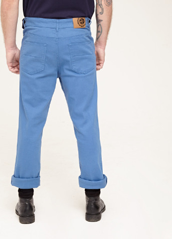 Голубые кэжуал демисезонные прямые брюки SELA