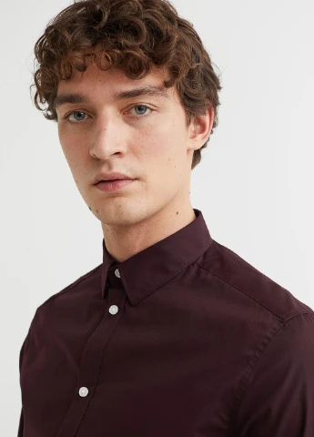 Темно-бордовая рубашка H&M