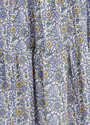 Голубая кэжуал цветочной расцветки юбка Boden клешированная