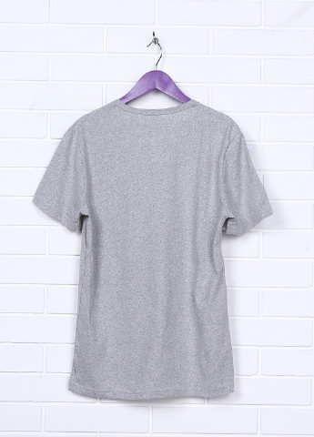 Світло-сіра літня футболка з коротким рукавом Фабрика наш одяг