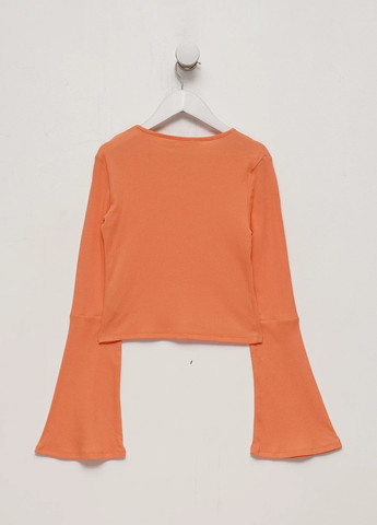 Оранжевый демисезонный кэжуал лонгслив H&M однотонный