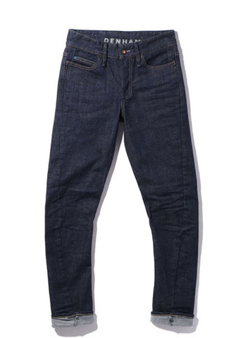 Темно-синие демисезонные зауженные джинсы Denham