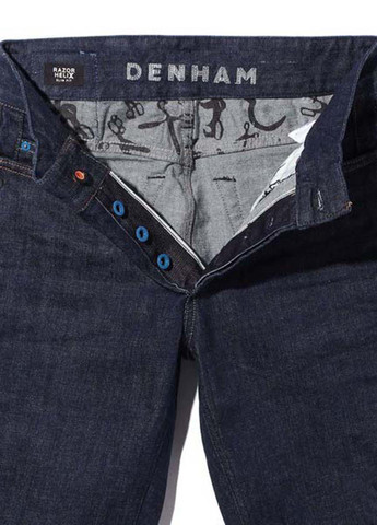 Темно-синие демисезонные зауженные джинсы Denham