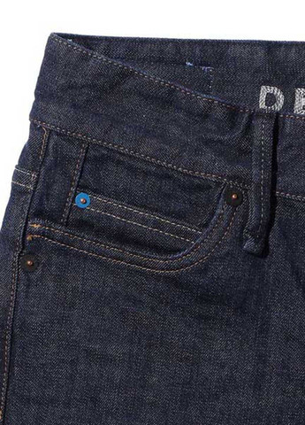 Темно-синие демисезонные зауженные джинсы Denham