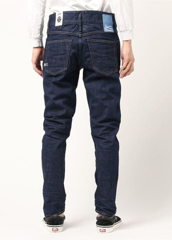 Темно-синие демисезонные зауженные джинсы Denham