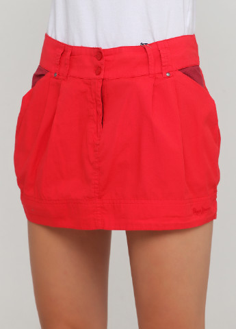 Красная кэжуал однотонная юбка Pepe Jeans