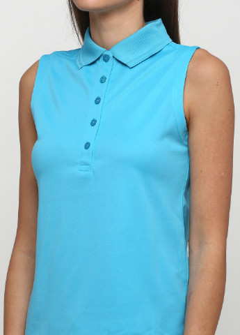 Голубой женская футболка-поло James & Nicholson однотонная