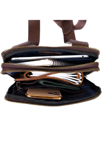 Чоловіча шкіряна сумка 20х26,5х4,5 см Shvigel (252126992)