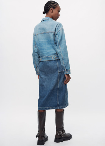 Комбинированное джинсовое, кэжуал платье рубашка, платье-трансформер Zara колор блок