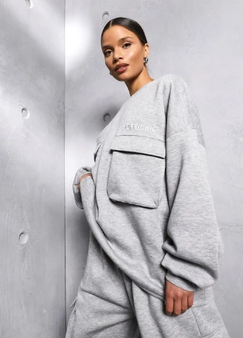 Серый демисезонный свитер Boohoo