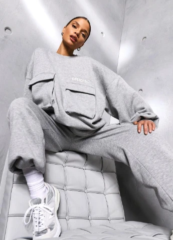 Серый демисезонный свитер Boohoo