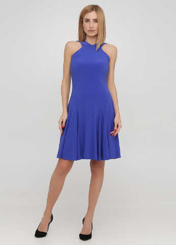 Синя кежуал сукня кльош Ralph Lauren однотонна