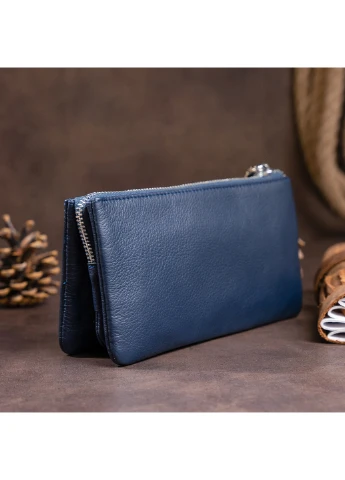 Жіночий шкіряний гаманець-клатч 19,2х10х2 см st leather (252131327)