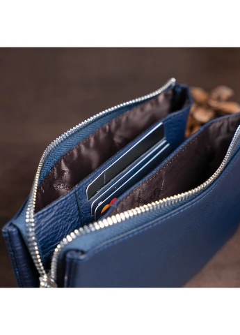 Жіночий шкіряний гаманець-клатч 19,2х10х2 см st leather (252131327)