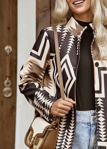 Кофейное демисезонное Пальто однобортное SHEIN