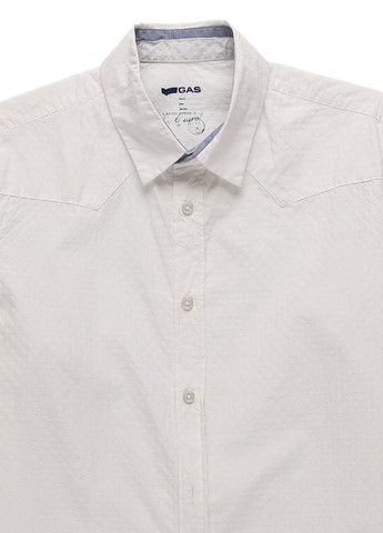 Белая кэжуал рубашка однотонная Gas