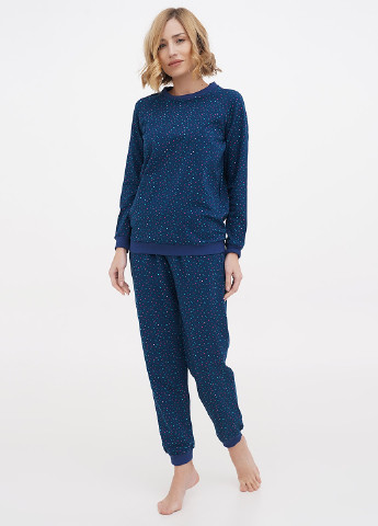 Синяя всесезон пижама (реглан, брюки) реглан + брюки Malta