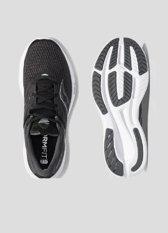 Черные беговые кроссовки Ride 15 Saucony чёрные всесезоны (253540703)