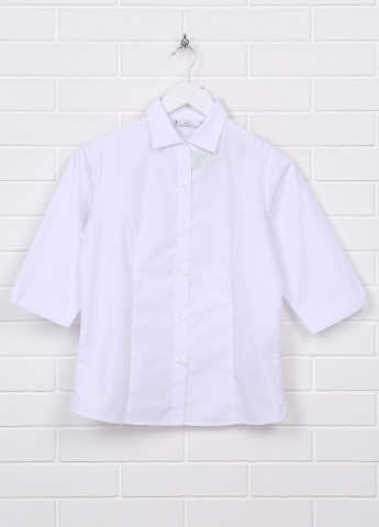 Белая классическая рубашка однотонная Next