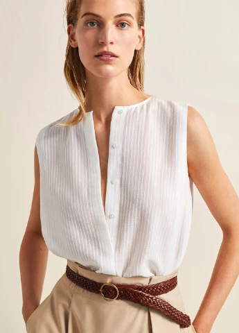 Біла блуза Massimo Dutti